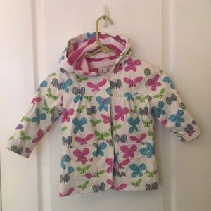 Hatley size 2T raincoat w/ hood and cotton lining
